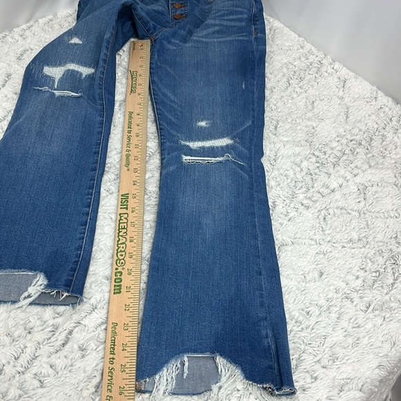 Madewell Cali Demi-Boot Cut Raw Hem blue Denim waist 25 - Picture 9 of 13